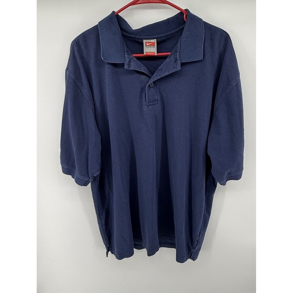 Nike Team Fit Dry Polo Shirt Mens XL Navy Blue Golf Athletic